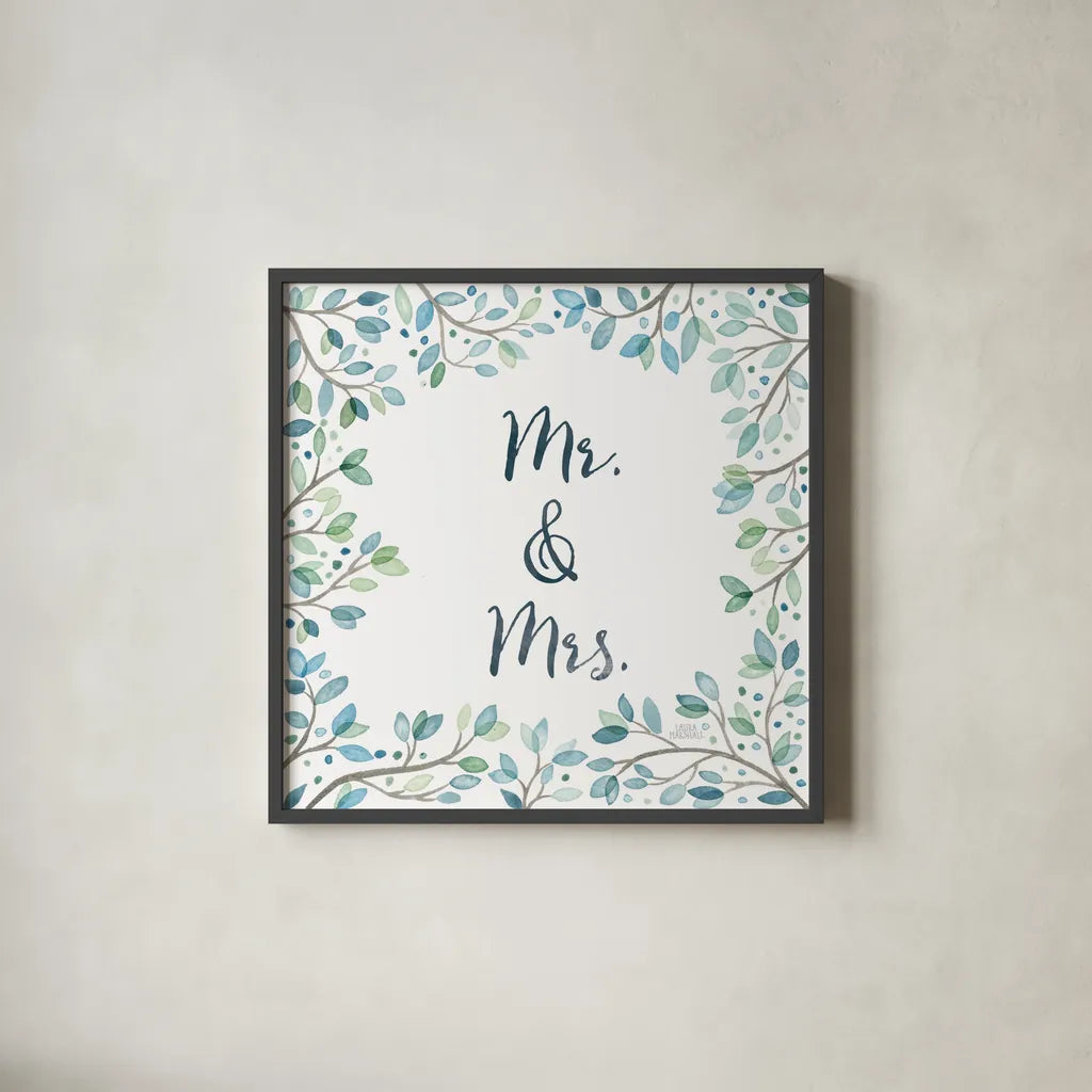 Enchanted Forest IV Sq by Laura Marshall. Shown in a sleek black glass frame for a contemporary gallery look. Available as an archival giclee rolled canvas, fine art paper, or poster print. SKU 55626a.