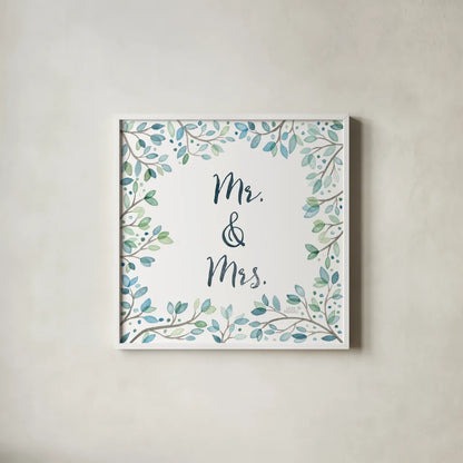 Enchanted Forest IV Sq by Laura Marshall. Shown in a crisp white glass frame for a clean and minimalist style. Available as an archival giclee rolled canvas, fine art paper, or poster print. SKU 55626a.