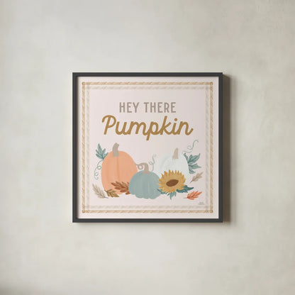 Festive Friendsgiving II by Laura Marshall. Shown in a sleek black glass frame for a contemporary gallery look. Available as an archival giclee rolled canvas, fine art paper, or poster print. SKU 80540a.