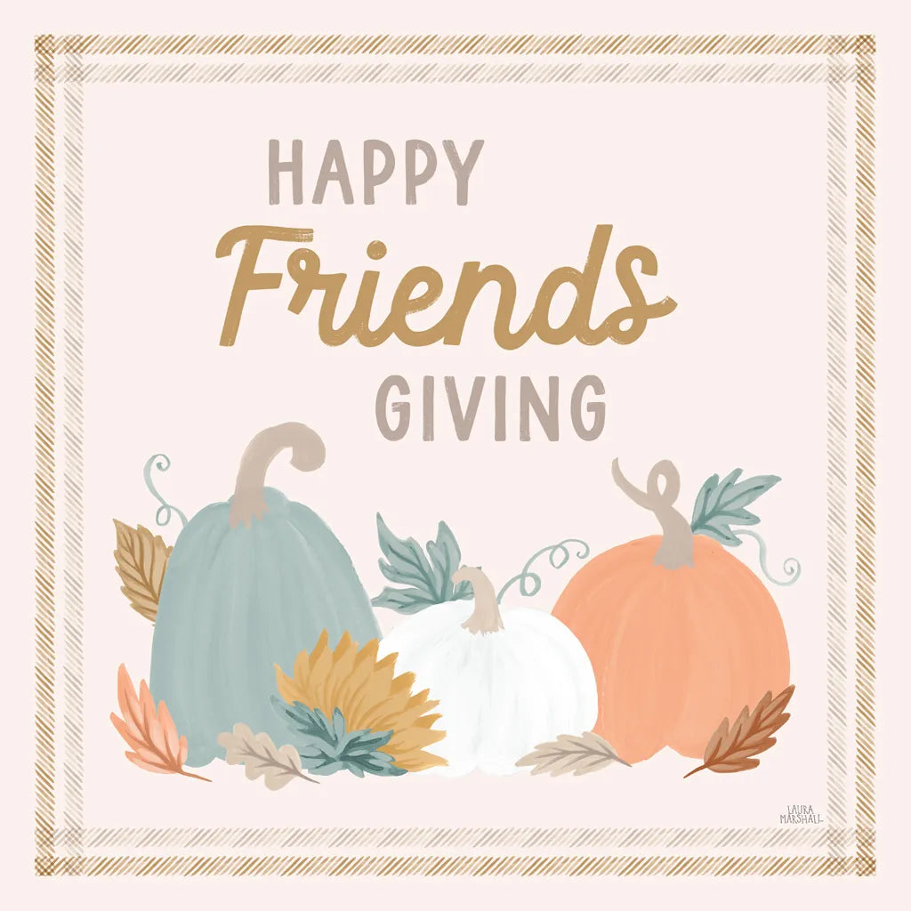 Festive Friendsgiving III by Laura Marshall. SKU 80541a. Archival Giclee Fine art print for wall decor.