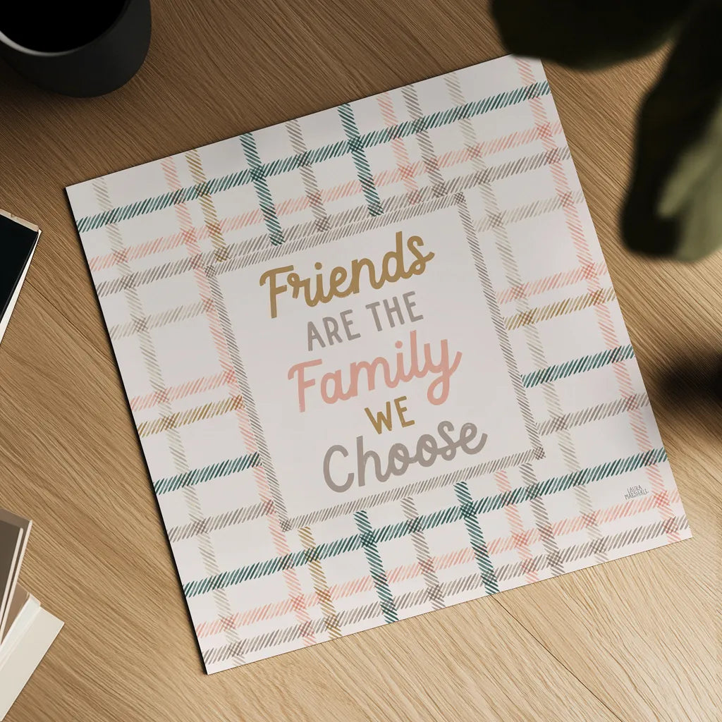 Festive Friendsgiving V by Laura Marshall. Shown as a detailed flat fine art print, highlighting archival giclee quality. Available as an archival giclee rolled canvas, fine art paper, or poster print. SKU 80543a.