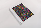 Floral Fiesta I by Laura Marshall. shown as a rolled paper print. Available as archival giclee rolled canvas, fine art paper, or poster print. SKU 41498i.