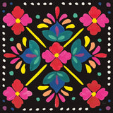 Floral Fiesta Tile I by Laura Marshall. SKU 41503a. Archival Giclee Fine art print for wall decor.