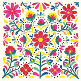 Floral Fiesta White II by Laura Marshall. SKU 41516a. Archival Giclee Fine art print for wall decor.