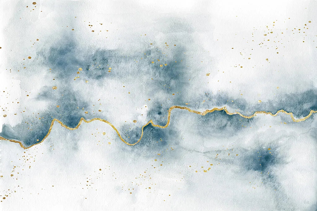 Flow with Gold by Laura Marshall. SKU 32257i. Archival Giclee Fine art print for wall decor.