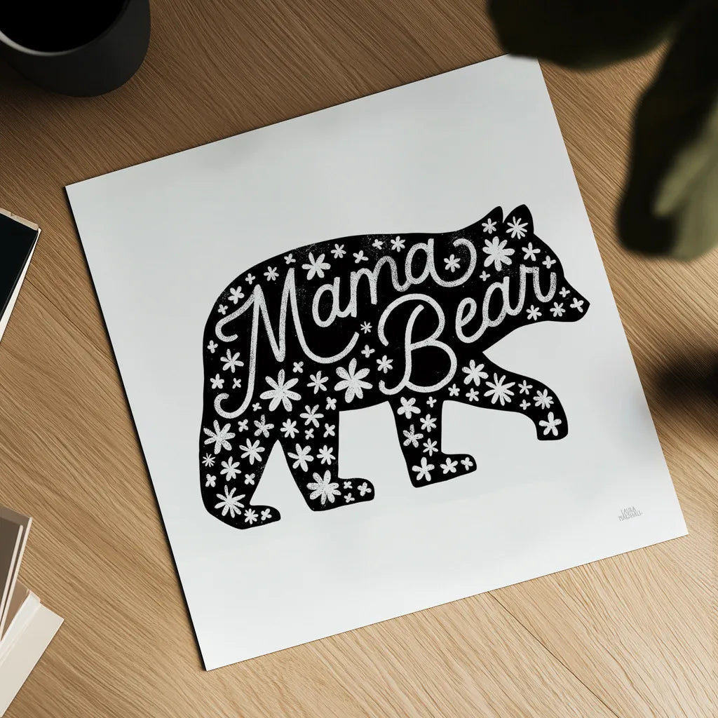 Forest Family I by Laura Marshall. Shown as a detailed flat fine art print, highlighting archival giclee quality. Available as an archival giclee rolled canvas, fine art paper, or poster print. SKU 68047a.