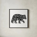 Forest Family I by Laura Marshall. Shown in a sleek black glass frame for a contemporary gallery look. Available as an archival giclee rolled canvas, fine art paper, or poster print. SKU 68047a.