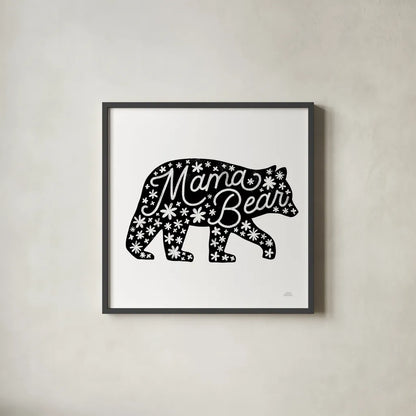 Forest Family I by Laura Marshall. Shown in a sleek black glass frame for a contemporary gallery look. Available as an archival giclee rolled canvas, fine art paper, or poster print. SKU 68047a.