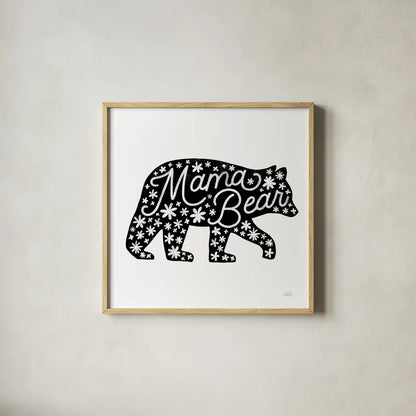 Forest Family I by Laura Marshall. Shown in a natural wood glass frame for a timeless modern aesthetic. Available as an archival giclee rolled canvas, fine art paper, or poster print. SKU 68047a.