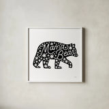 Forest Family I by Laura Marshall. Shown in a crisp white glass frame for a clean and minimalist style. Available as an archival giclee rolled canvas, fine art paper, or poster print. SKU 68047a.