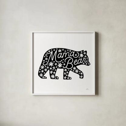 Forest Family I by Laura Marshall. Shown in a crisp white glass frame for a clean and minimalist style. Available as an archival giclee rolled canvas, fine art paper, or poster print. SKU 68047a.