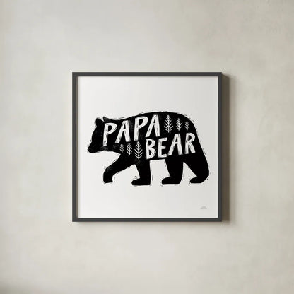 Forest Family II by Laura Marshall. Shown in a sleek black glass frame for a contemporary gallery look. Available as an archival giclee rolled canvas, fine art paper, or poster print. SKU 68048a.