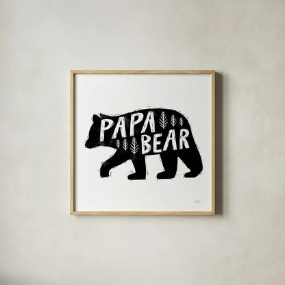 Forest Family II by Laura Marshall. Shown in a natural wood glass frame for a timeless modern aesthetic. Available as an archival giclee rolled canvas, fine art paper, or poster print. SKU 68048a.