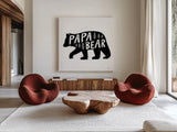Forest Family II by Laura Marshall. Shown as extra-large giant wall art in a modern living room. Available as an archival giclee rolled canvas, fine art paper, or poster print. SKU 68048a.