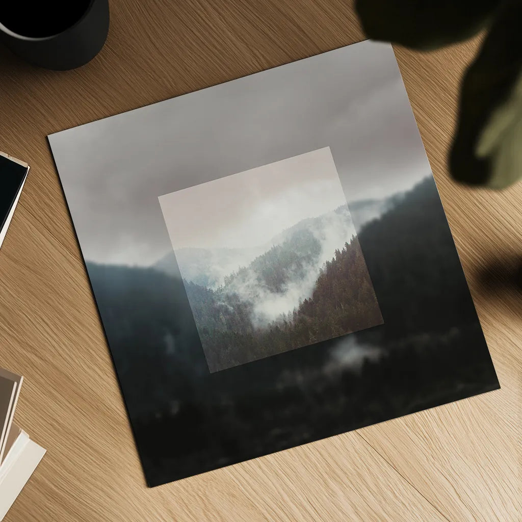 Framed Landscape I by Laura Marshall. Shown as a detailed flat fine art print, highlighting archival giclee quality. Available as an archival giclee rolled canvas, fine art paper, or poster print. SKU 25134a.