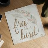 Free as a Bird Beige by Laura Marshall. Shown as a detailed flat fine art print, highlighting archival giclee quality. Available as an archival giclee rolled canvas, fine art paper, or poster print. SKU 35061a.