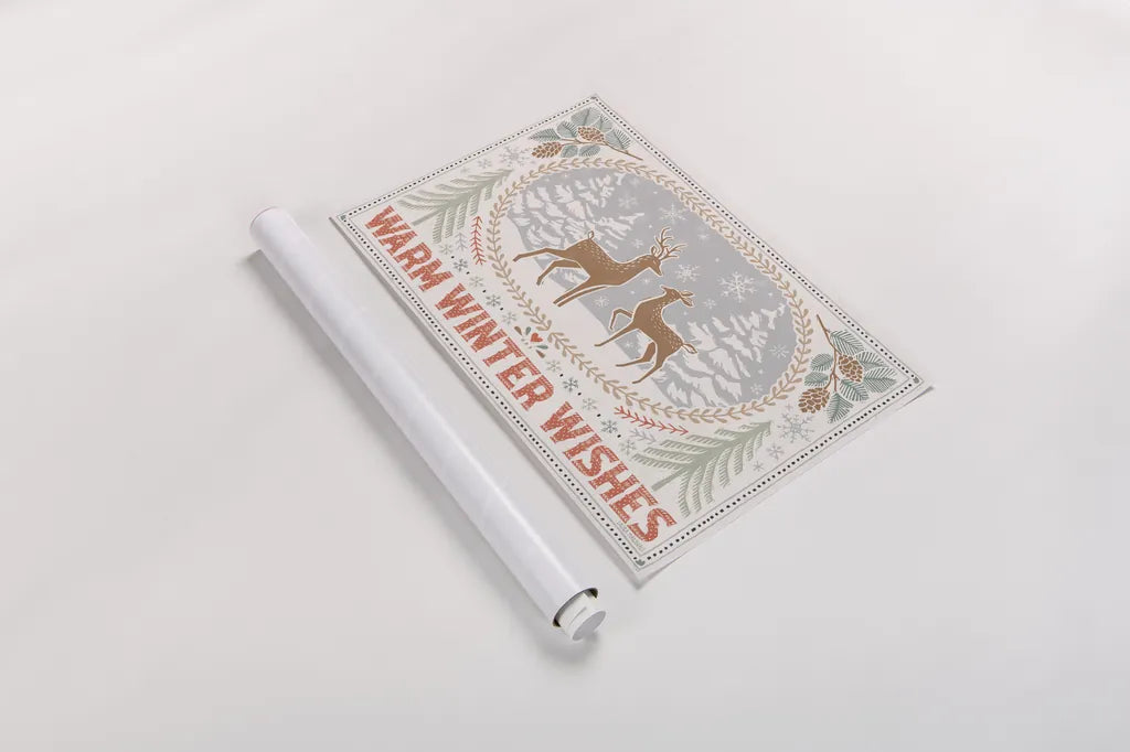 Frosty Forest I White by Laura Marshall. shown as a rolled paper print. Available as archival giclee rolled canvas, fine art paper, or poster print. SKU 87879i.