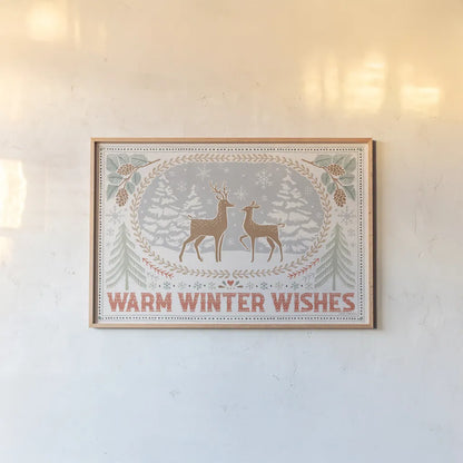 Frosty Forest I White by Laura Marshall. shown as a paper print in a natural frame. Available as a archival giclee rolled canvas, fine art paper, or poster print. SKU 87879i.