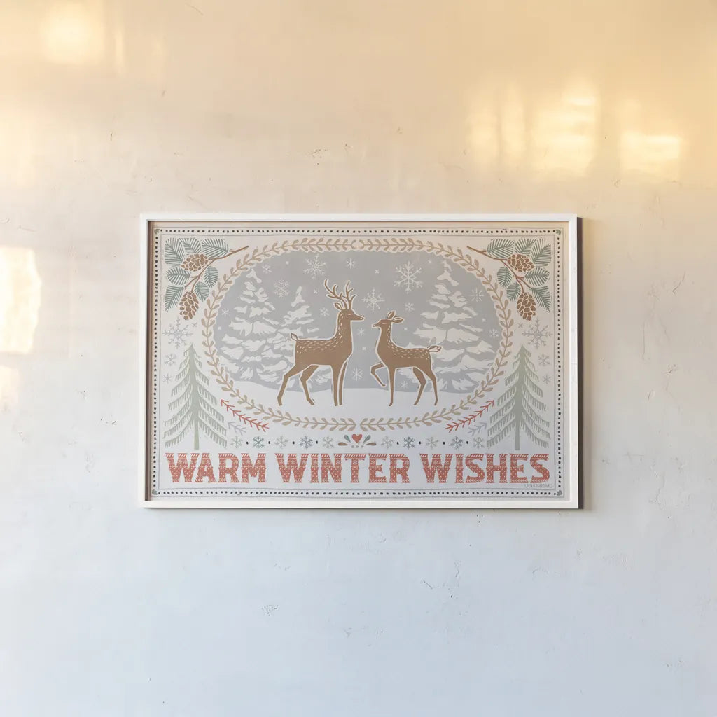 Frosty Forest I White by Laura Marshall. shown as a paper print in a white frame. Available as a archival giclee rolled canvas, fine art paper, or poster print. SKU 87879i.