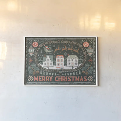 Frosty Forest II by Laura Marshall. shown as a paper print in a white frame. Available as a archival giclee rolled canvas, fine art paper, or poster print. SKU 87871i.