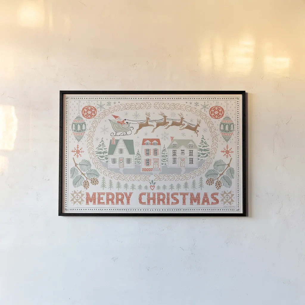 Frosty Forest II White by Laura Marshall. shown as a paper print in a black flame. Available as a archival giclee rolled canvas, fine art paper, or poster print. SKU 87880i.