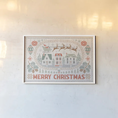 Frosty Forest II White by Laura Marshall. shown as a paper print in a white frame. Available as a archival giclee rolled canvas, fine art paper, or poster print. SKU 87880i.