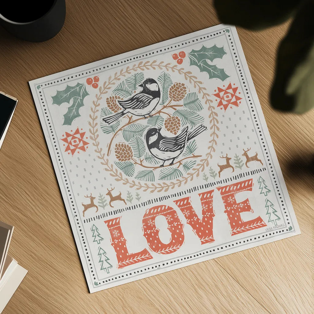 Frosty Forest III White by Laura Marshall. Shown as a detailed flat fine art print, highlighting archival giclee quality. Available as an archival giclee rolled canvas, fine art paper, or poster print. SKU 87881a.