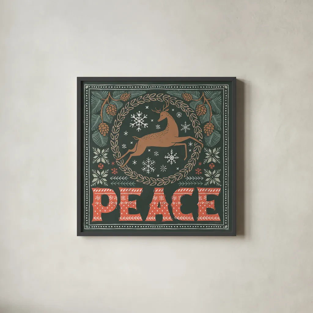 Frosty Forest IV by Laura Marshall. Shown in a sleek black glass frame for a contemporary gallery look. Available as an archival giclee rolled canvas, fine art paper, or poster print. SKU 87873a.