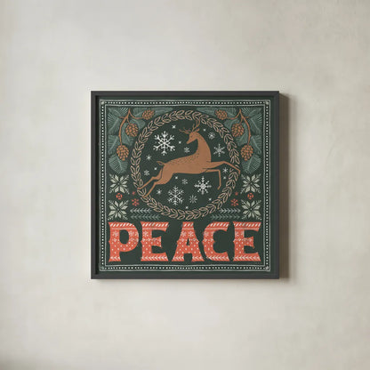 Frosty Forest IV by Laura Marshall. Shown in a sleek black glass frame for a contemporary gallery look. Available as an archival giclee rolled canvas, fine art paper, or poster print. SKU 87873a.