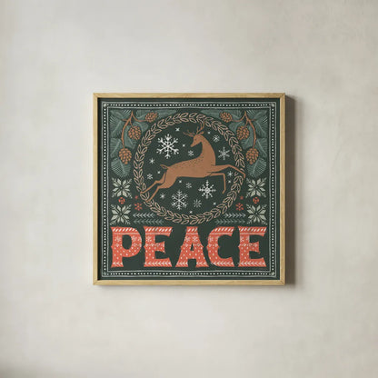 Frosty Forest IV by Laura Marshall. Shown in a natural wood glass frame for a timeless modern aesthetic. Available as an archival giclee rolled canvas, fine art paper, or poster print. SKU 87873a.