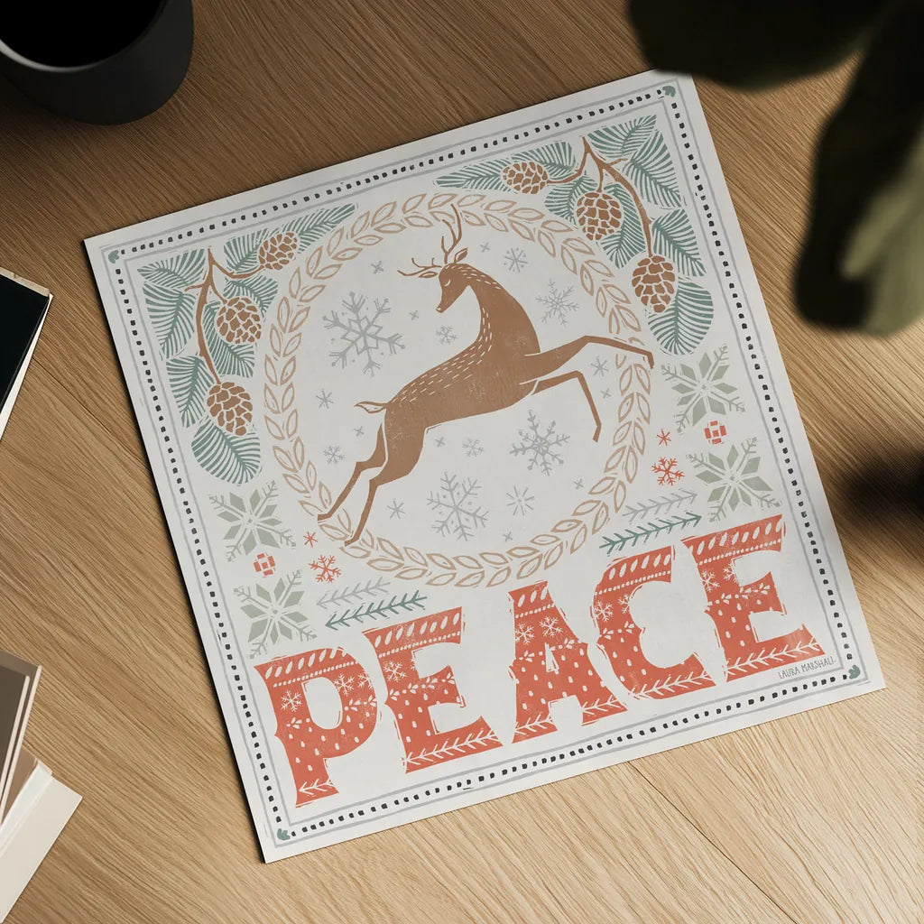 Frosty Forest IV White by Laura Marshall. Shown as a detailed flat fine art print, highlighting archival giclee quality. Available as an archival giclee rolled canvas, fine art paper, or poster print. SKU 87882a.