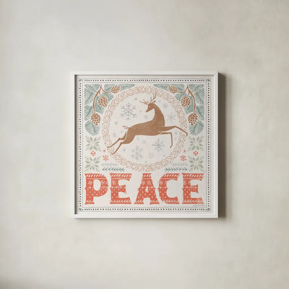 Frosty Forest IV White by Laura Marshall. Shown in a crisp white glass frame for a clean and minimalist style. Available as an archival giclee rolled canvas, fine art paper, or poster print. SKU 87882a.