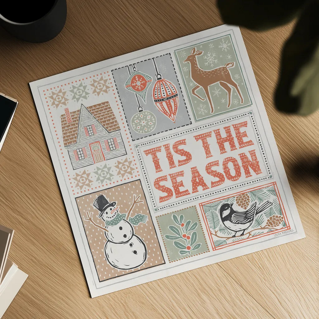 Frosty Forest IX White by Laura Marshall. Shown as a detailed flat fine art print, highlighting archival giclee quality. Available as an archival giclee rolled canvas, fine art paper, or poster print. SKU 87887a.