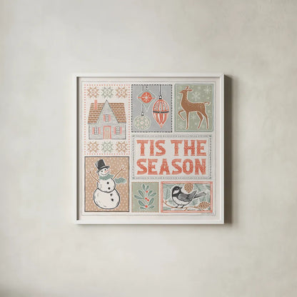 Frosty Forest IX White by Laura Marshall. Shown in a crisp white glass frame for a clean and minimalist style. Available as an archival giclee rolled canvas, fine art paper, or poster print. SKU 87887a.