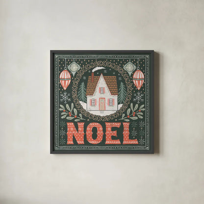 Frosty Forest V by Laura Marshall. Shown in a sleek black glass frame for a contemporary gallery look. Available as an archival giclee rolled canvas, fine art paper, or poster print. SKU 87874a.