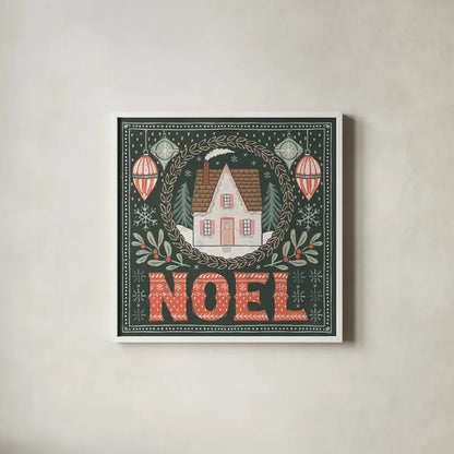 Frosty Forest V by Laura Marshall. Shown in a crisp white glass frame for a clean and minimalist style. Available as an archival giclee rolled canvas, fine art paper, or poster print. SKU 87874a.