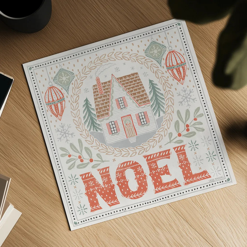 Frosty Forest V White by Laura Marshall. Shown as a detailed flat fine art print, highlighting archival giclee quality. Available as an archival giclee rolled canvas, fine art paper, or poster print. SKU 87883a.