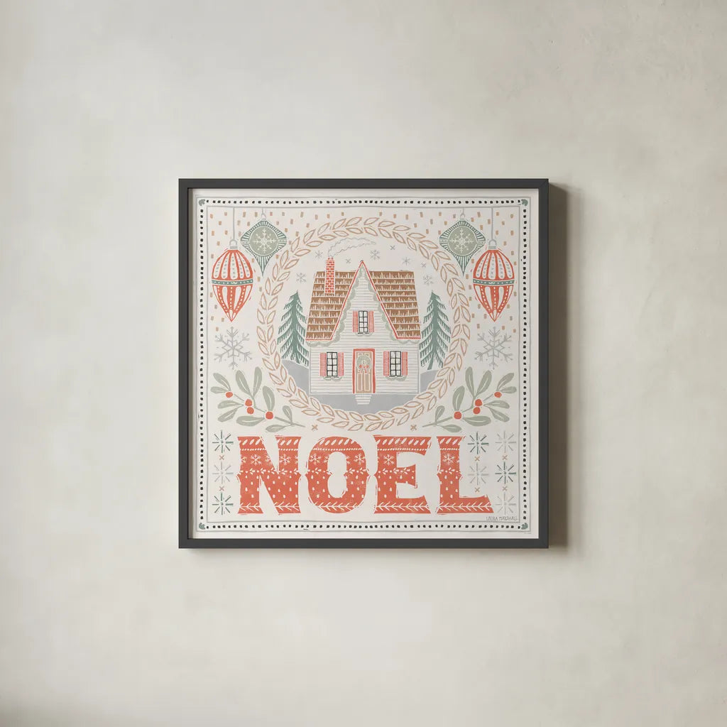 Frosty Forest V White by Laura Marshall. Shown in a sleek black glass frame for a contemporary gallery look. Available as an archival giclee rolled canvas, fine art paper, or poster print. SKU 87883a.