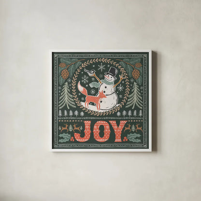 Frosty Forest VI by Laura Marshall. Shown in a crisp white glass frame for a clean and minimalist style. Available as an archival giclee rolled canvas, fine art paper, or poster print. SKU 87875a.