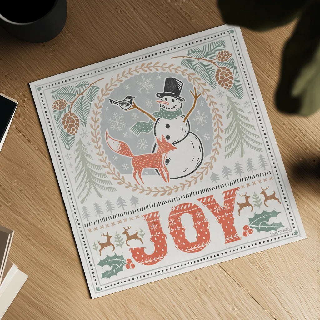 Frosty Forest VI White by Laura Marshall. Shown as a detailed flat fine art print, highlighting archival giclee quality. Available as an archival giclee rolled canvas, fine art paper, or poster print. SKU 87884a.