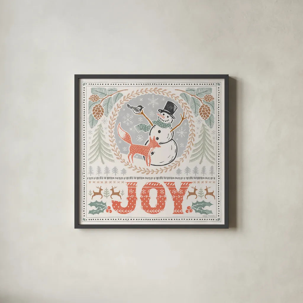 Frosty Forest VI White by Laura Marshall. Shown in a sleek black glass frame for a contemporary gallery look. Available as an archival giclee rolled canvas, fine art paper, or poster print. SKU 87884a.