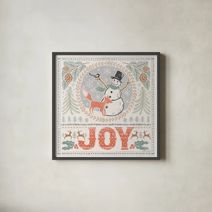 Frosty Forest VI White by Laura Marshall. Shown in a sleek black glass frame for a contemporary gallery look. Available as an archival giclee rolled canvas, fine art paper, or poster print. SKU 87884a.