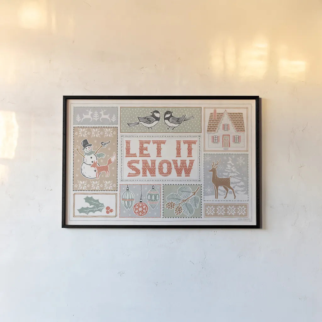 Frosty Forest VII White by Laura Marshall. shown as a paper print in a black flame. Available as a archival giclee rolled canvas, fine art paper, or poster print. SKU 87885i.