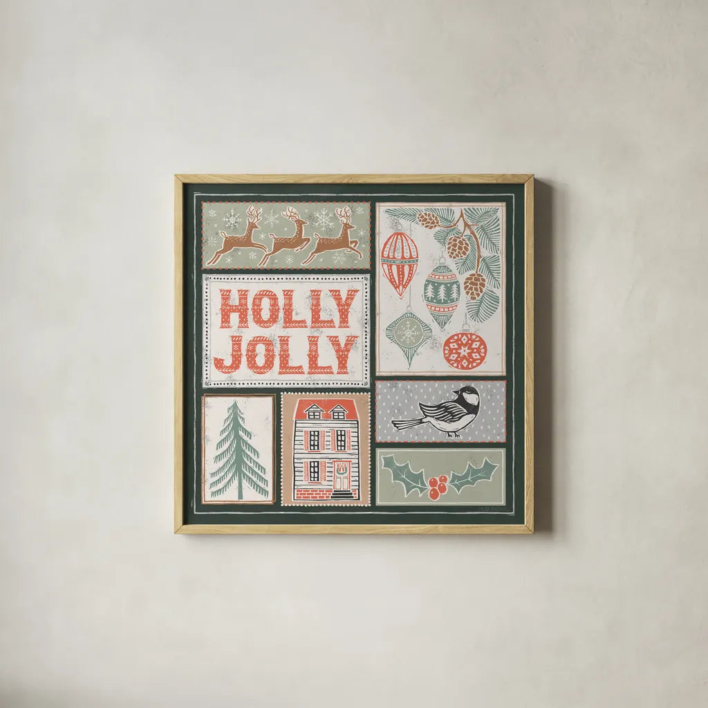 Frosty Forest VIII by Laura Marshall. Shown in a natural wood glass frame for a timeless modern aesthetic. Available as an archival giclee rolled canvas, fine art paper, or poster print. SKU 87877a.