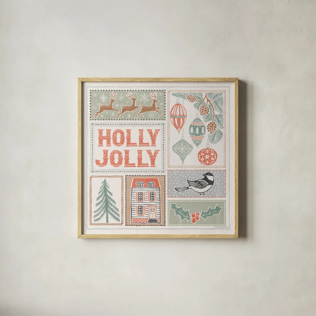 Frosty Forest VIII White by Laura Marshall. Shown in a natural wood glass frame for a timeless modern aesthetic. Available as an archival giclee rolled canvas, fine art paper, or poster print. SKU 87886a.