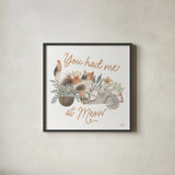 Garden Friends II by Laura Marshall. Shown in a sleek black glass frame for a contemporary gallery look. Available as an archival giclee rolled canvas, fine art paper, or poster print. SKU 89530a.