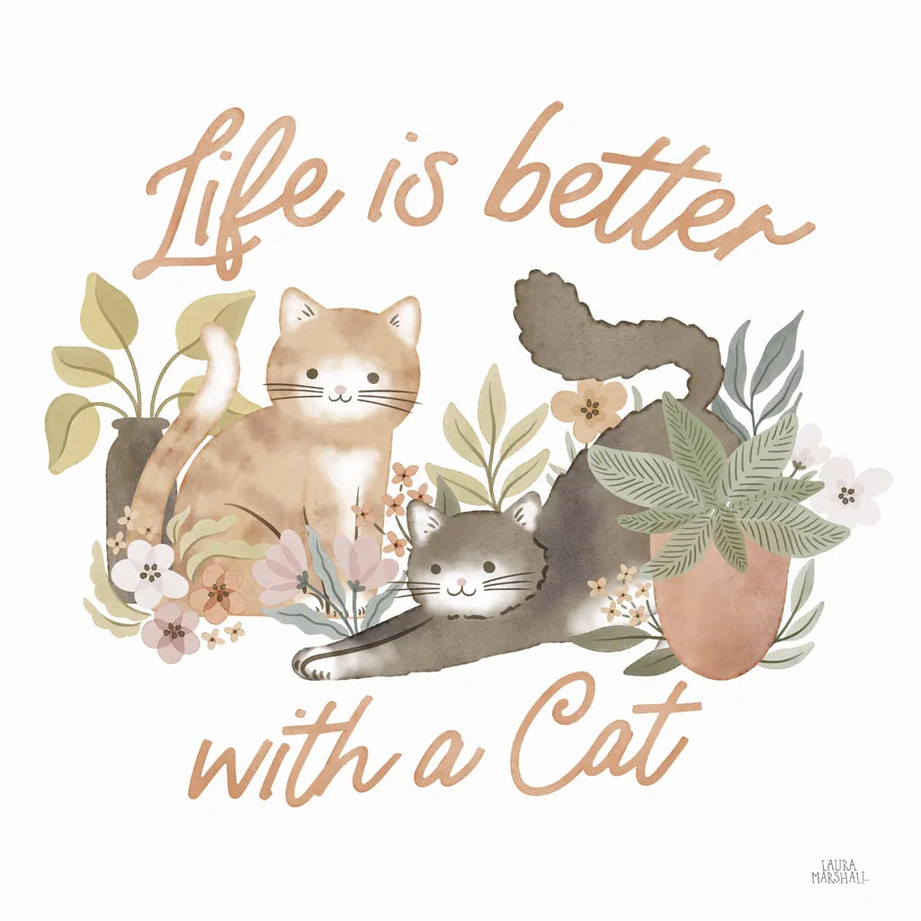 Garden Friends III by Laura Marshall. SKU 89531a. Archival Giclee Fine art print for wall decor.