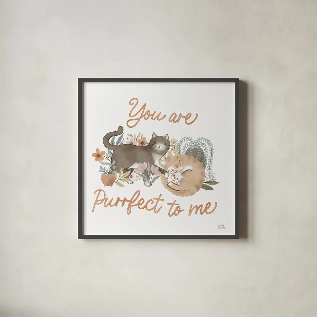 Garden Friends V by Laura Marshall. Shown in a sleek black glass frame for a contemporary gallery look. Available as an archival giclee rolled canvas, fine art paper, or poster print. SKU 89533a.