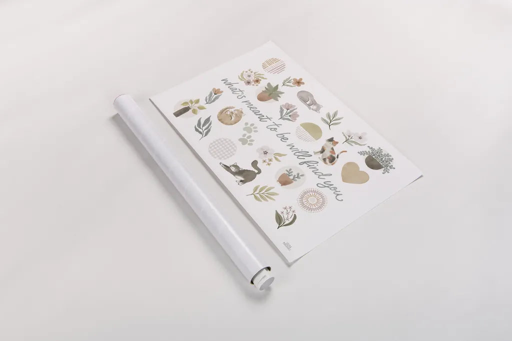 Garden Friends VI by Laura Marshall. shown as a rolled paper print. Available as archival giclee rolled canvas, fine art paper, or poster print. SKU 89534i.