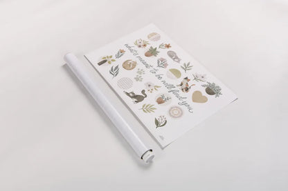 Garden Friends VI by Laura Marshall. shown as a rolled paper print. Available as archival giclee rolled canvas, fine art paper, or poster print. SKU 89534i.